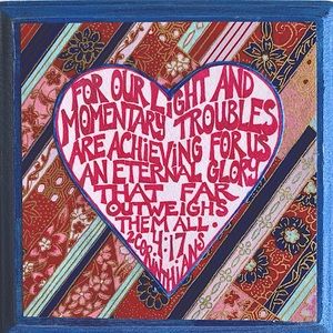 One of a kind handmade scripture art.